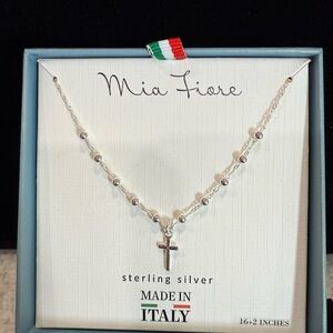 Mia Fiore Sterling Silver Cross Necklace